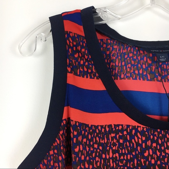 NEW Tommy Hilfiger Blue & Red Tank Top Shirt L - Picture 4 of 9